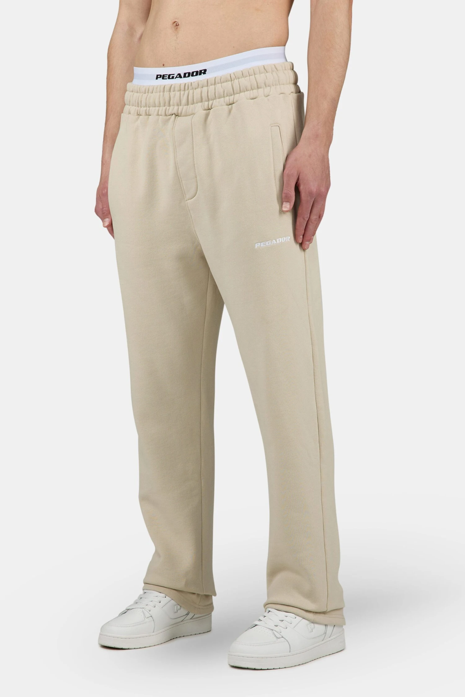 Logo Wide Sweat Pants Washed Light Beige White 3 Logo Wide Sweat Pants Washed Light Beige White - Image 3