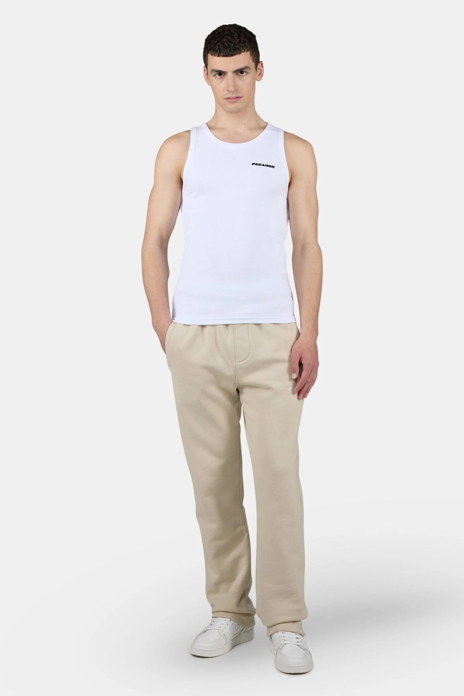 Logo Wide Sweat Pants Washed Light Beige White 2 Logo Wide Sweat Pants Washed Light Beige White - Image 2