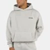 Logo Oversized Hoodie Vintage Light Grey Black