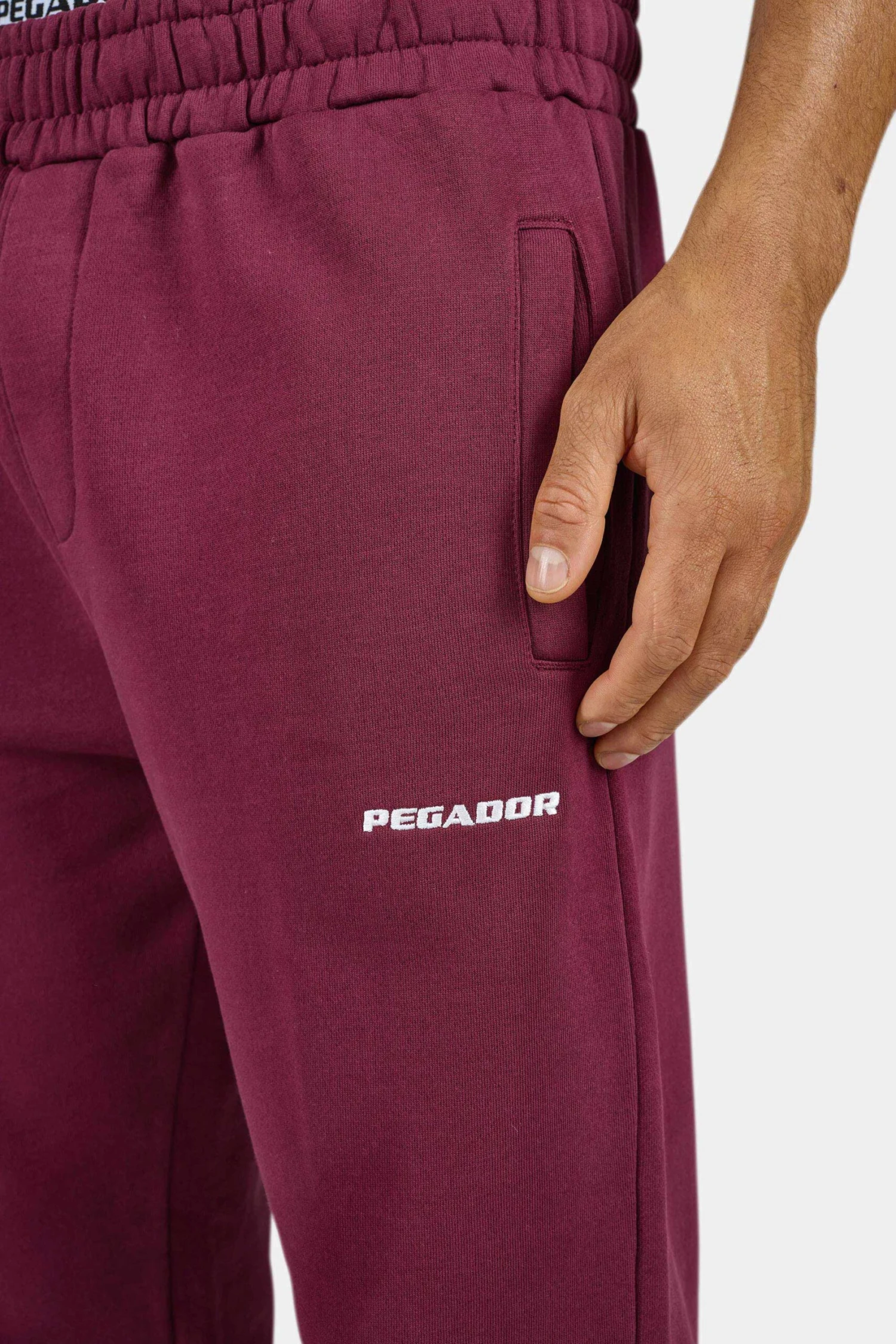 Logo Wide Sweat Pants Washed Maroon Red White 5 Logo Wide Sweat Pants Washed Maroon Red White - Image 5