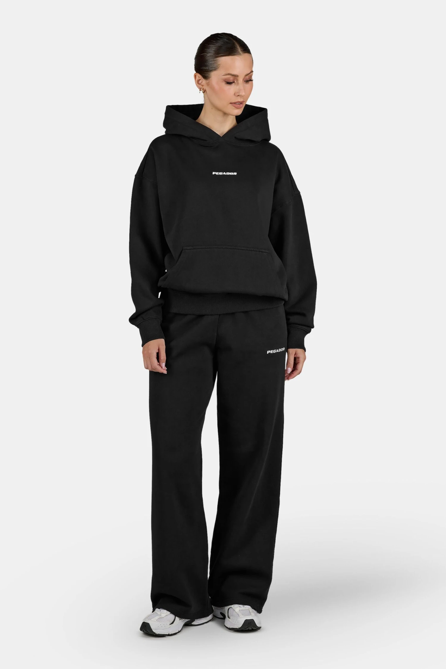 Clarita Logo Oversized Hoodie Washed Black 2 Clarita Logo Oversized Hoodie Washed Black - Image 2