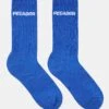 Pegador Side Logo Socks Deep Blue White (Single Pack)