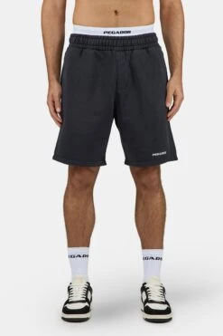 Logo Heavy Sweat Shorts Vintage Black White