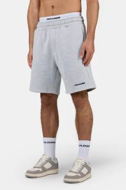 Logo Heavy Sweat Shorts Heather Grey Black -Pegador Sale Store PGDR 1569 224001 182 1