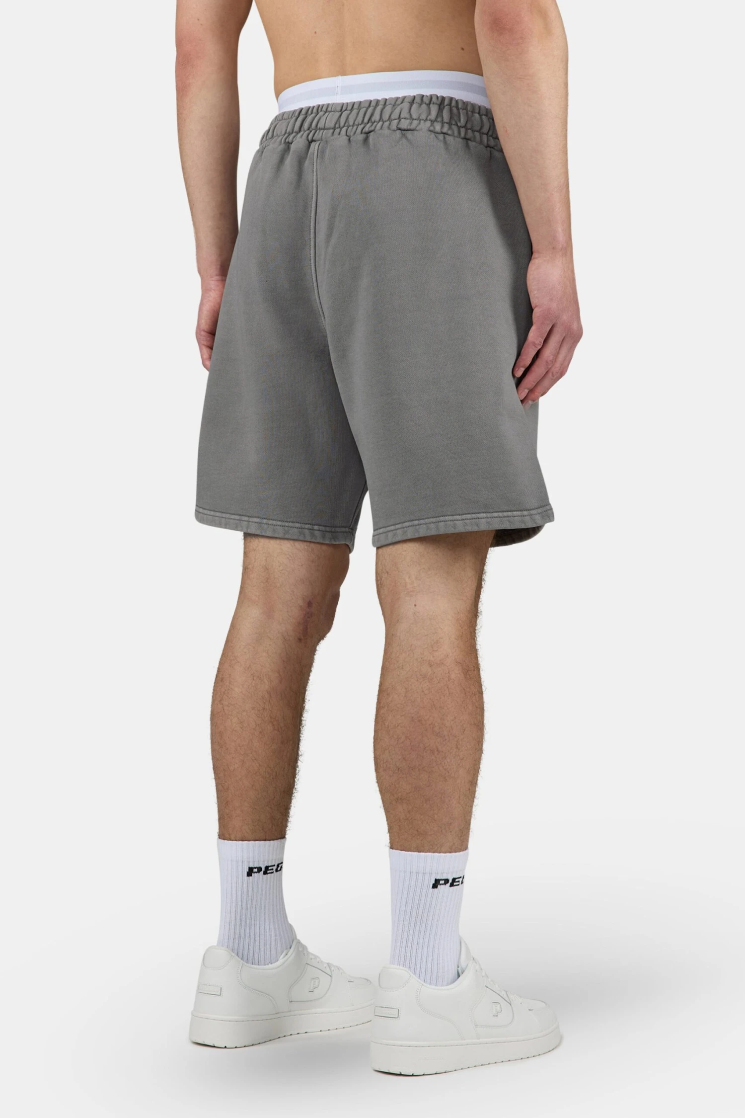 Logo Heavy Sweat Shorts Vintage Grey - Image 4