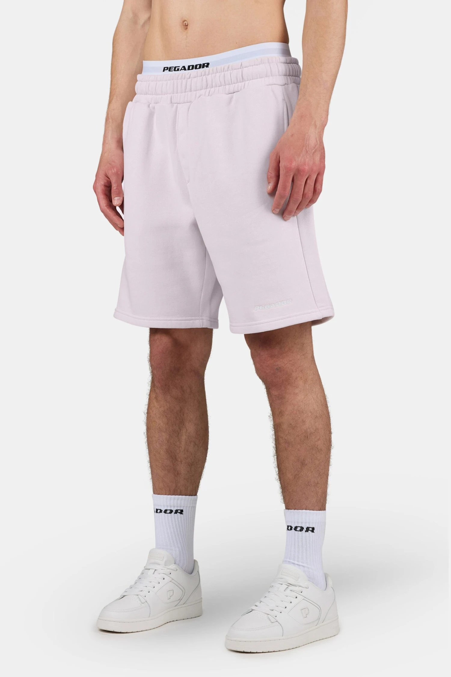 Logo Heavy Sweat Shorts Washed Light Lilac White 3 Logo Heavy Sweat Shorts Washed Light Lilac White - Image 3