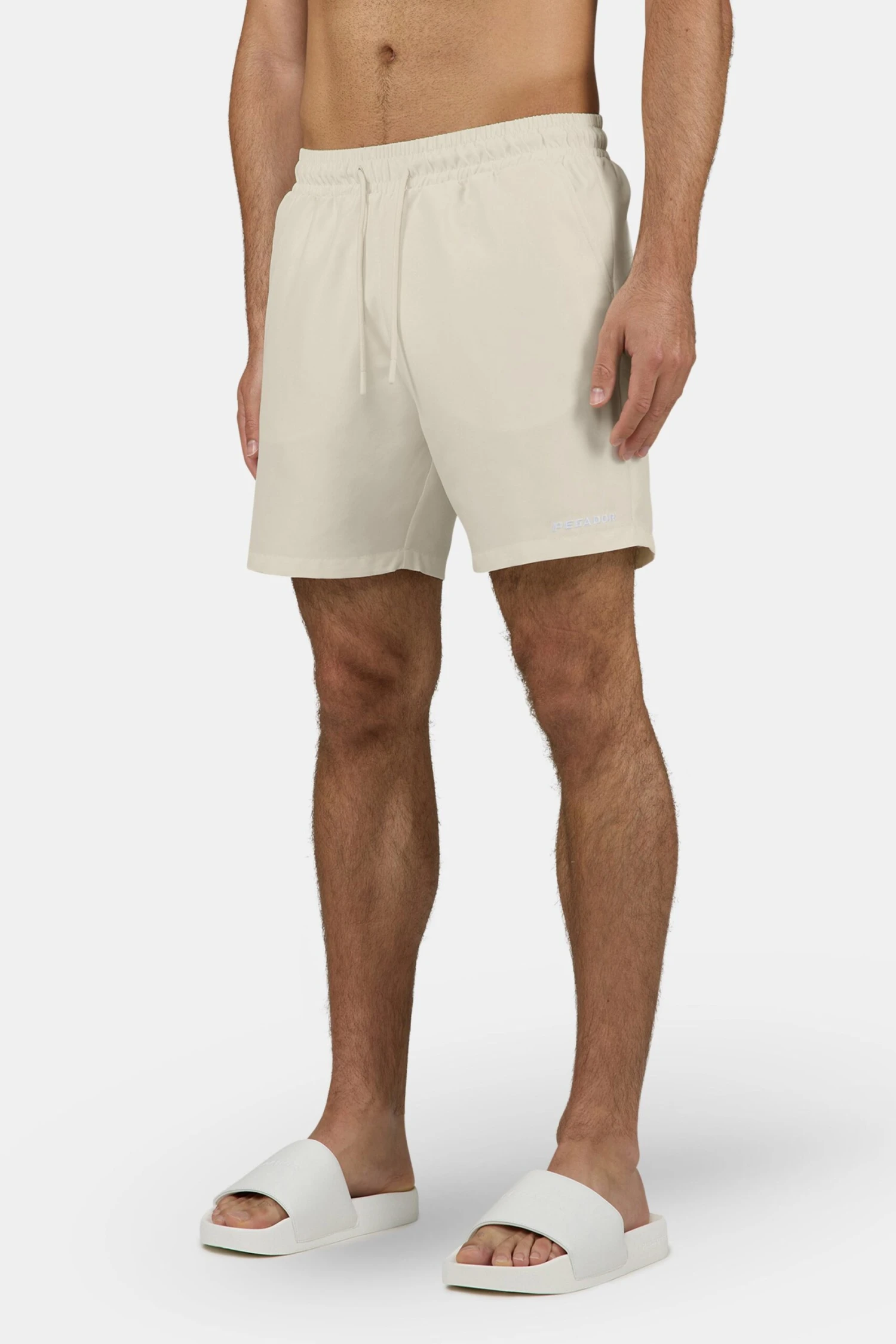 Logo Swim Shorts Light Beige White 3 Logo Swim Shorts Light Beige White - Image 3
