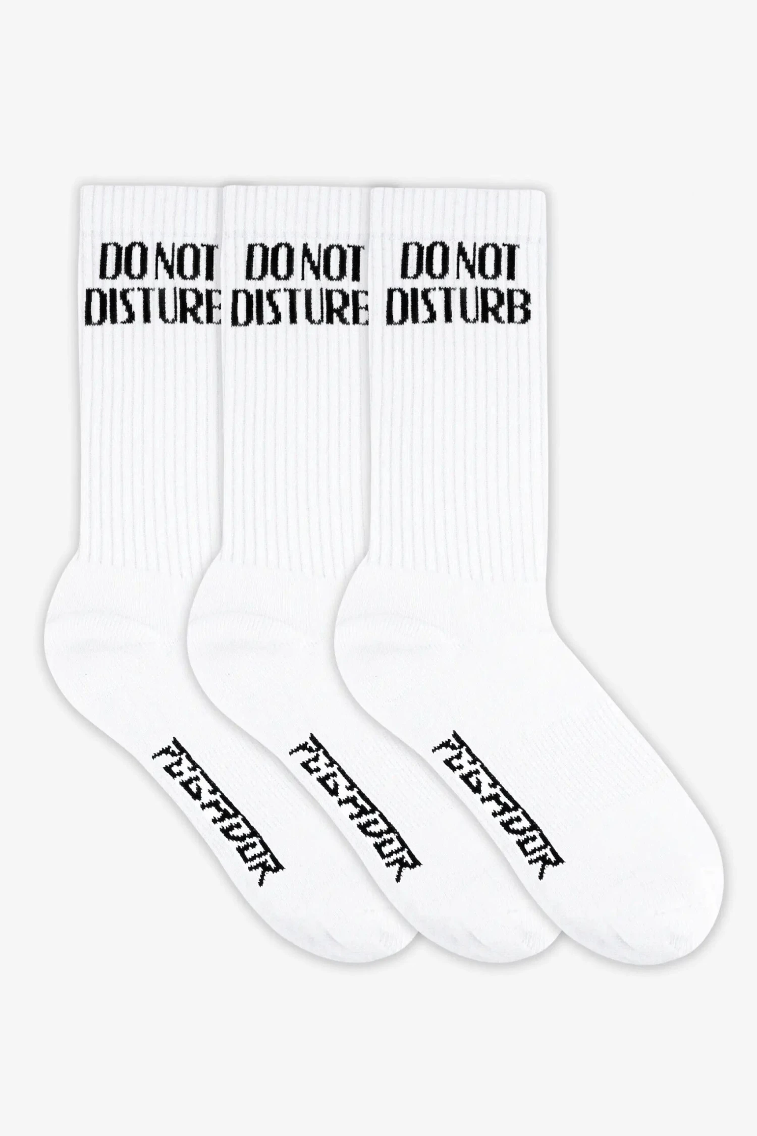 Pegador Do Not Disturb Socks White Black (3 Pack) 1 Pegador Do Not Disturb Socks White Black (3 Pack)