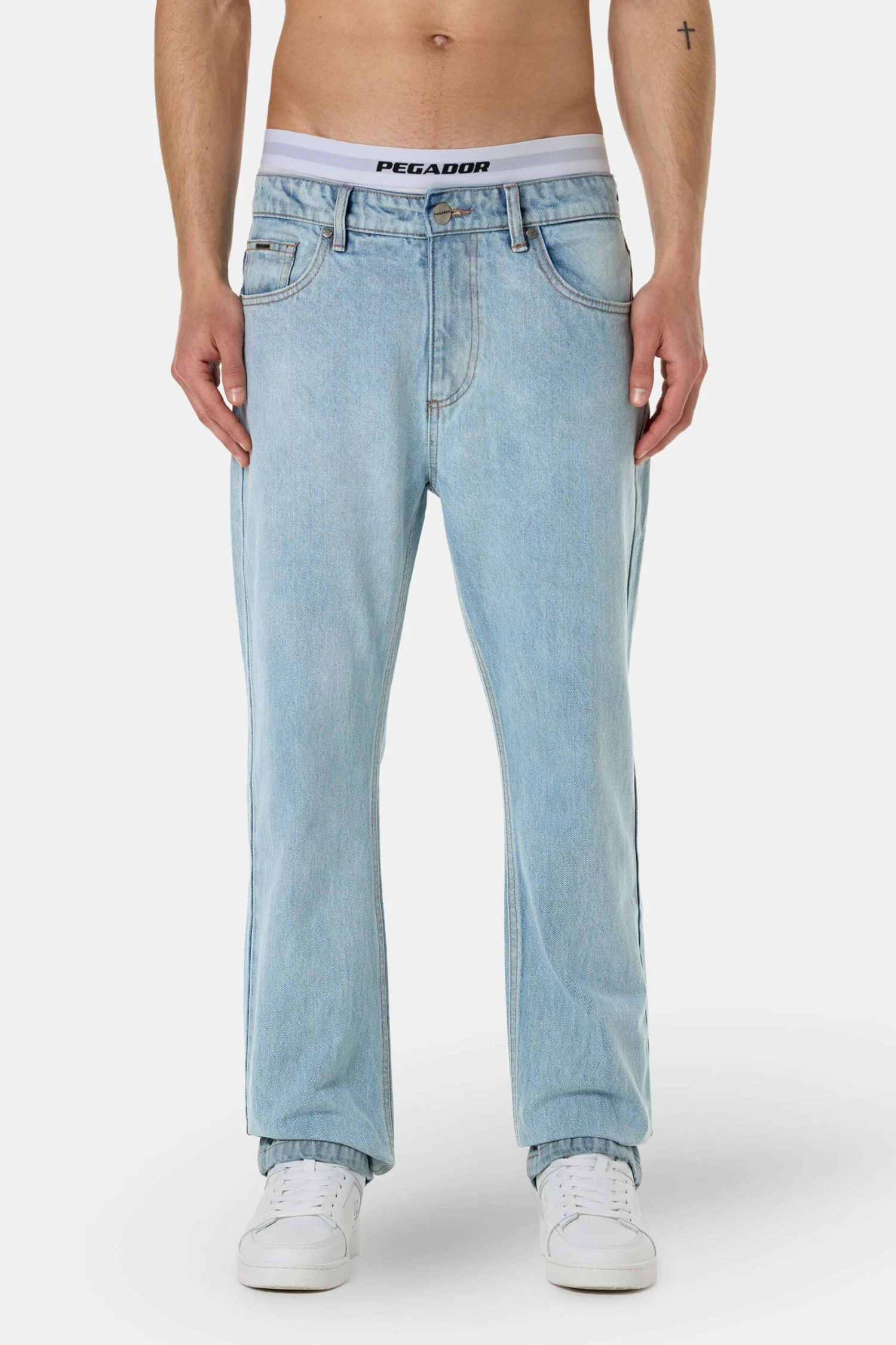 Baures Straight Jeans Washed Light Blue 1 Baures Straight Jeans Washed Light Blue