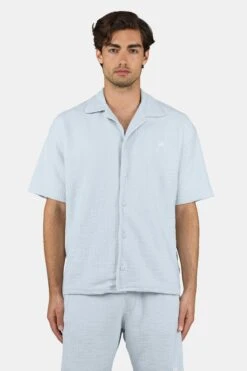 Libco Structured Knit Shirt Washed Dream Blue Unbleached