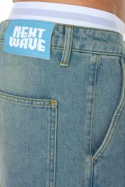 Romain Wide Denim Cargo Pants Washed Vintage Blue -Pegador Sale Store PGDR 3706 230 Romain Wide Denim Cargo Pants Washed Vintage Blue 1756