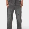 Barrow Wide Baggy Jeans Washed Anthracite
