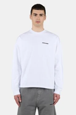 Rusk Logo Oversized Longsleeve White Black