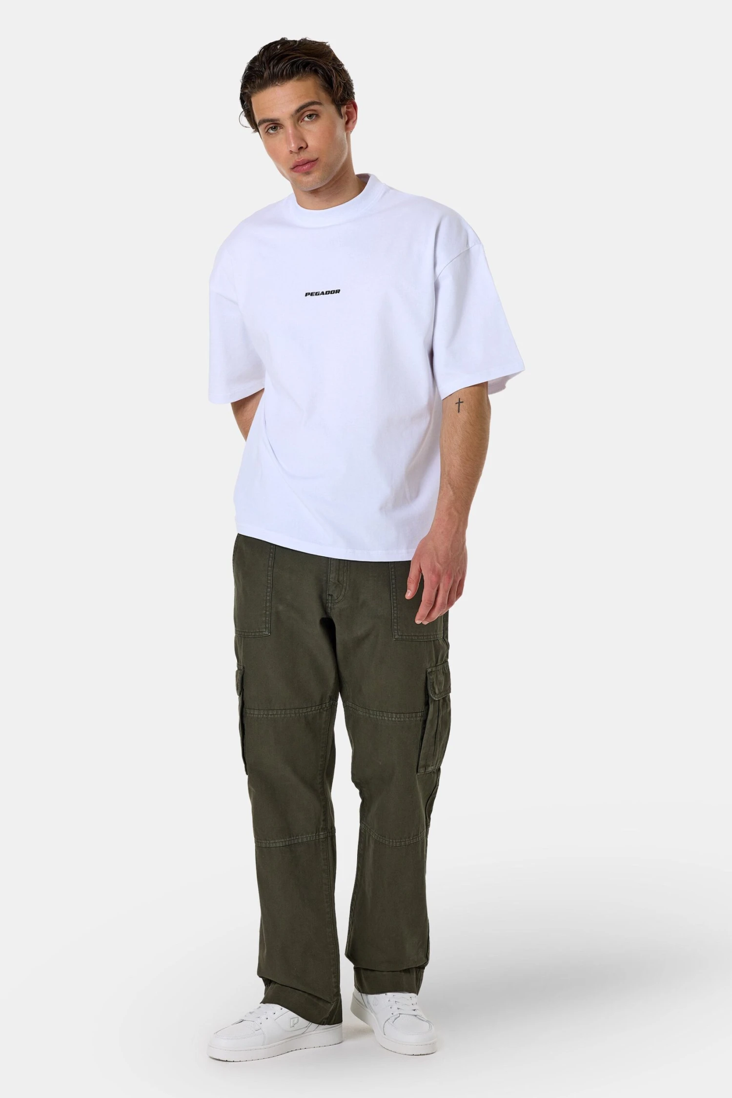 Risley Cargo Pants Olive Green 2 Risley Cargo Pants Olive Green - Image 2