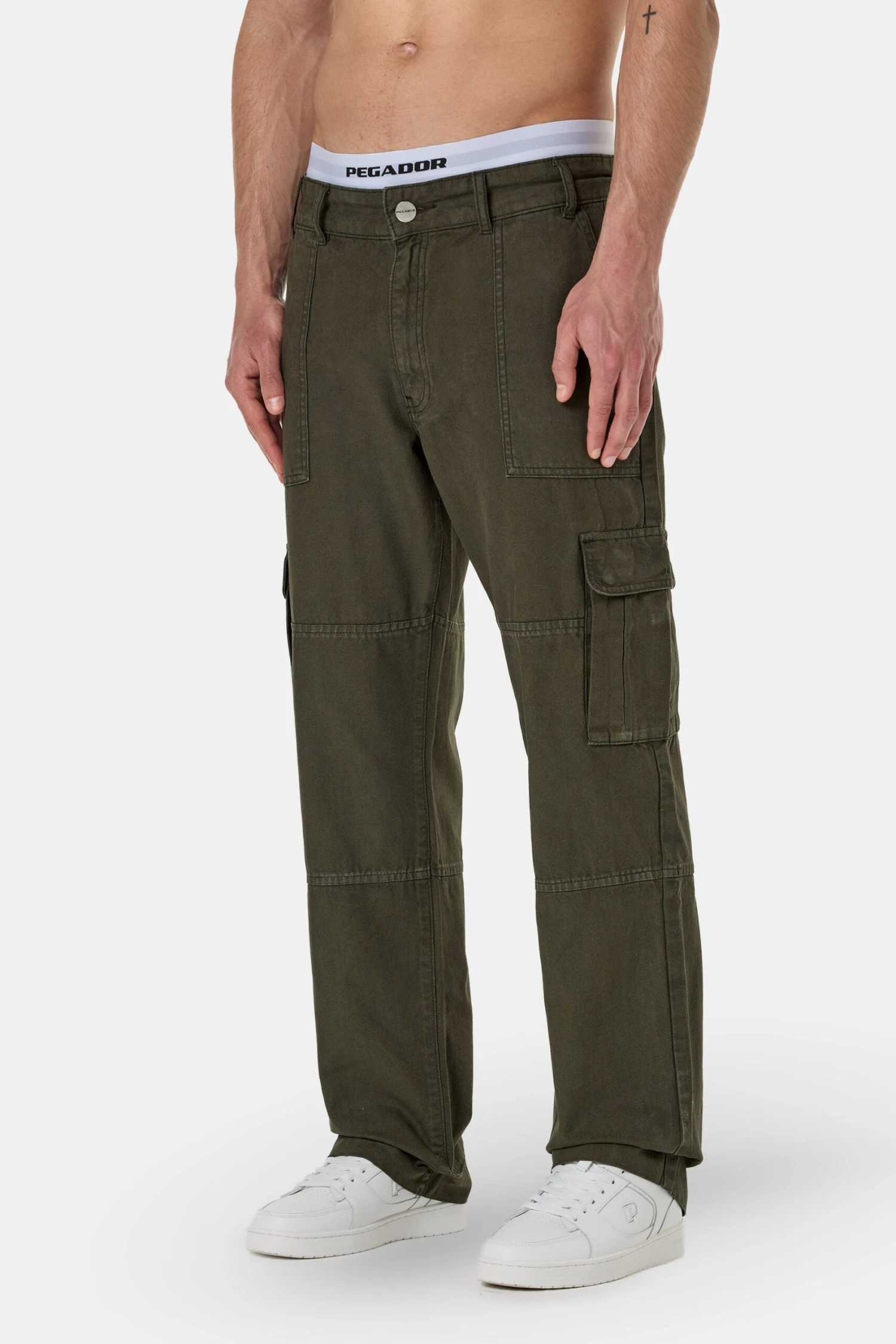 Risley Cargo Pants Olive Green 3 Risley Cargo Pants Olive Green - Image 3