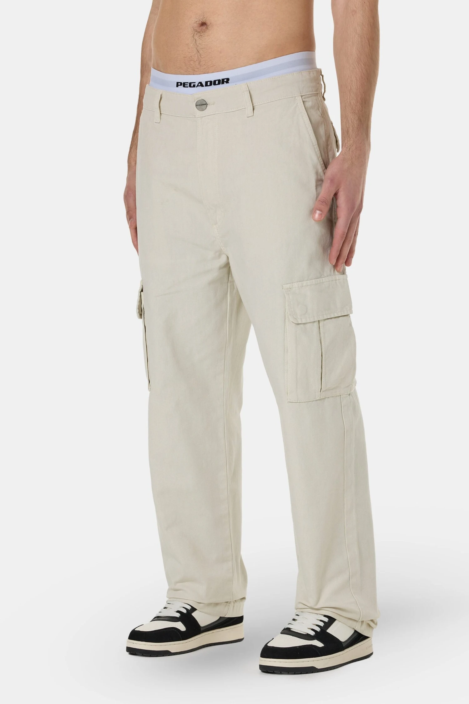 Waymir Cargo Pants Cream 3 Waymir Cargo Pants Cream - Image 3