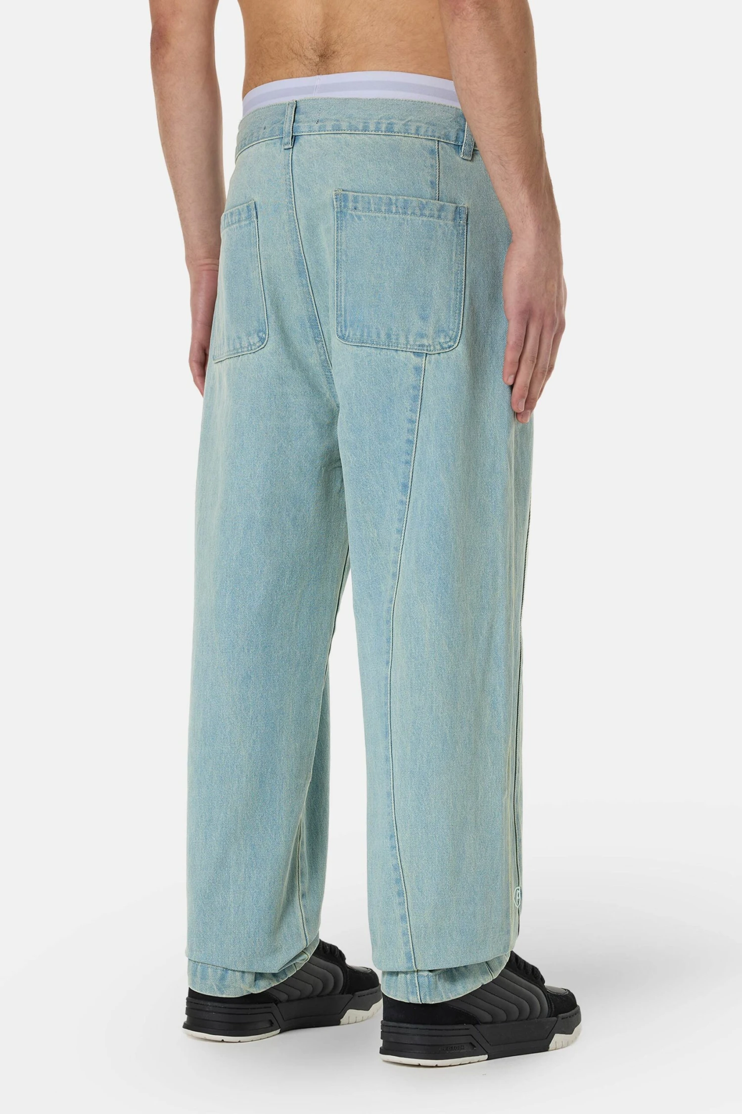 Waco Wide Baggy Jeans Sand Washed Blue 4 Waco Wide Baggy Jeans Sand Washed Blue - Image 4
