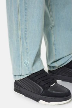 Waco Wide Baggy Jeans Sand Washed Blue 11 Waco Wide Baggy Jeans Sand Washed Blue -Pegador Sale Store PGDR 4373 082 Waco Wide Baggy Jeans Sand Washed Blue 1583