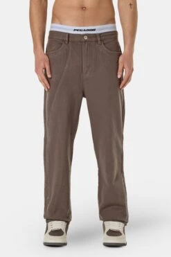 Waco Wide Baggy Jeans Dust Brown