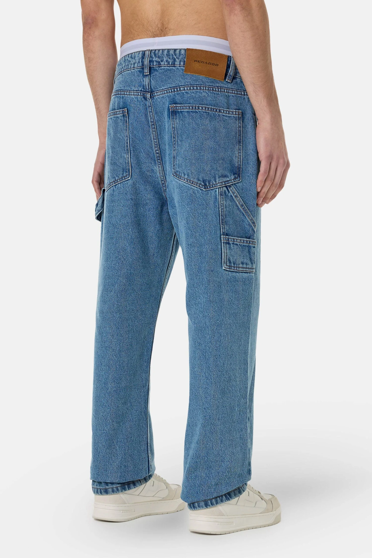 Drato Baggy Workwear Jeans Washed Blue 4 Drato Baggy Workwear Jeans Washed Blue - Image 4