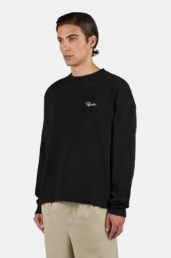 Signar Oversized Waffle Longsleeve Washed Black White -Pegador Sale Store PGDR 4615 002 004 Signar Oversized Waffle Longsleeve Washed Black White 1177