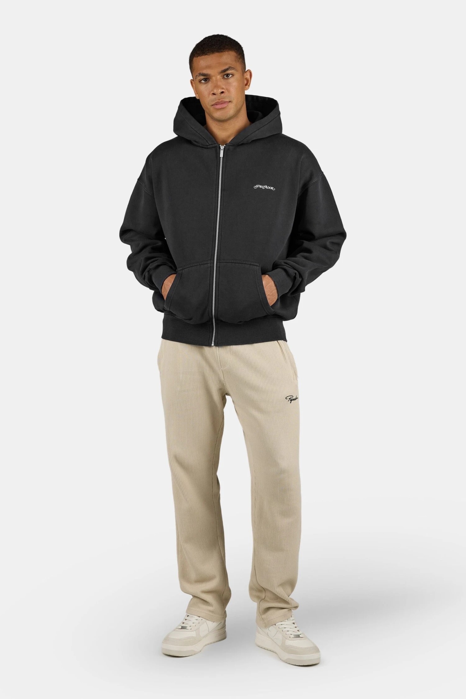 Puyo Oversized Sweat Jacket Vintage Black 2 Puyo Oversized Sweat Jacket Vintage Black - Image 2