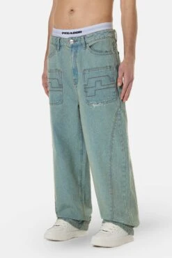 Legacy Wide Jeans Washed Vintage Blue -Pegador Sale Store PGDR 4902 230 Legacy Wide Jeans Washed Vintage Blue 1546