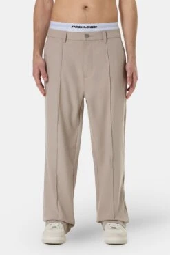 Mador Wide Suit Pants Dark Stone