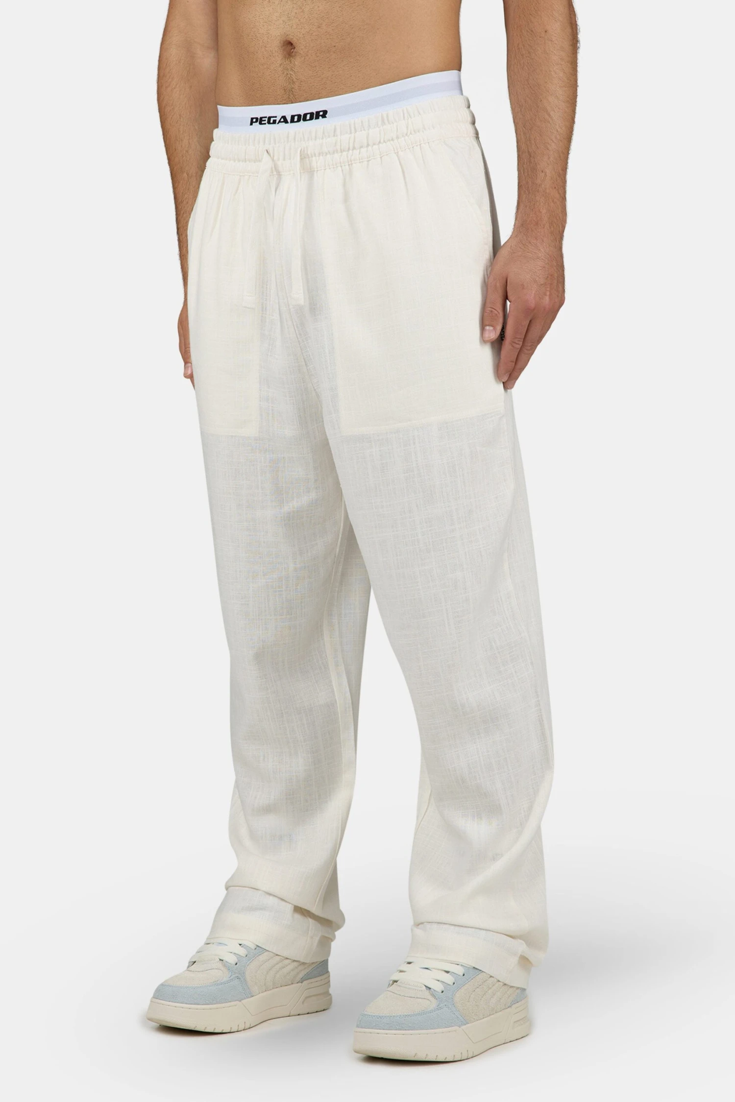 Lavus Wide Linen Pants Unbleached 3 Lavus Wide Linen Pants Unbleached - Image 3