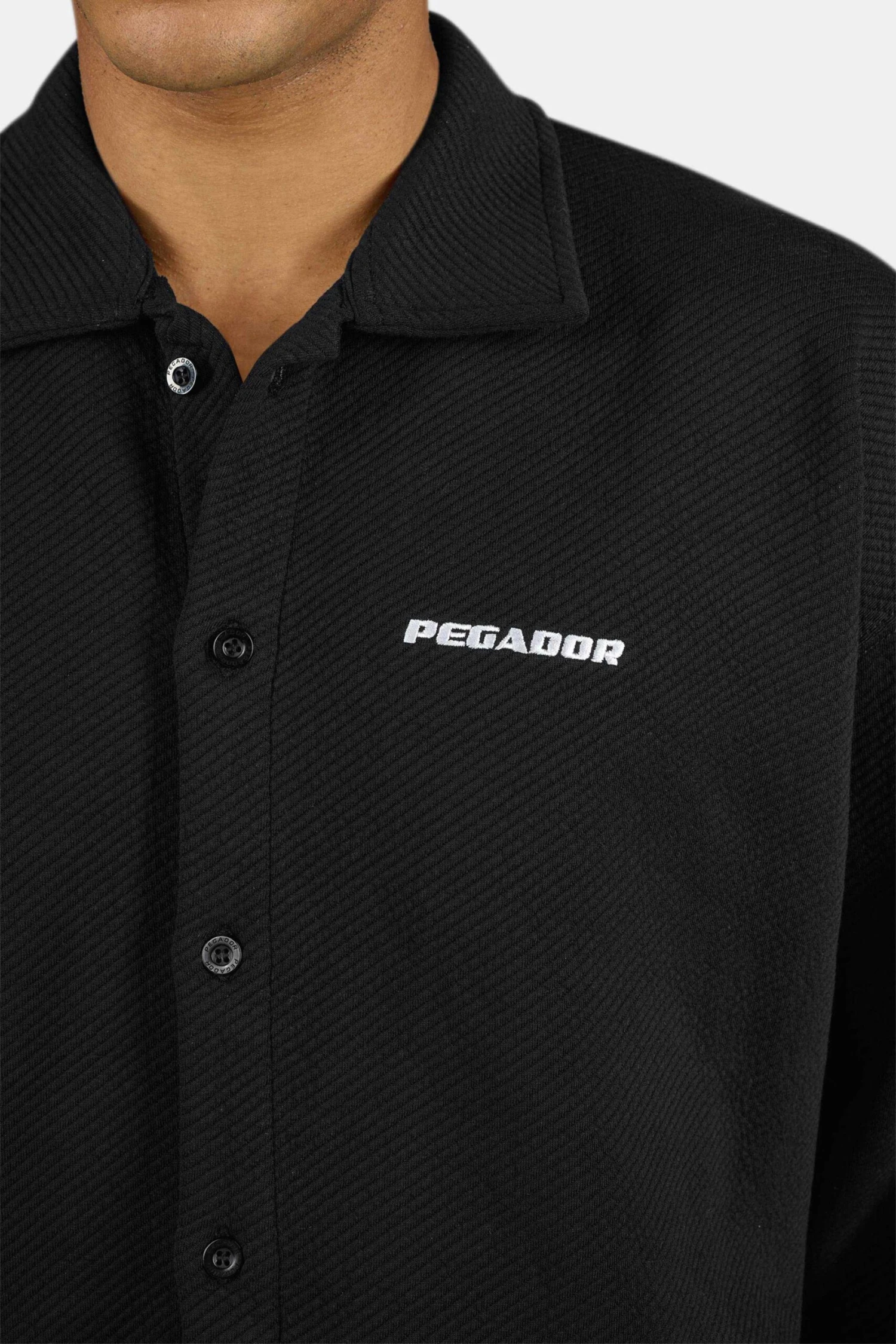 Tate Structured Overshirt Washed Black White 5 Tate Structured Overshirt Washed Black White - Image 5