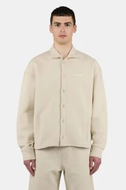 Tate Structured Overshirt Washed Light Beige