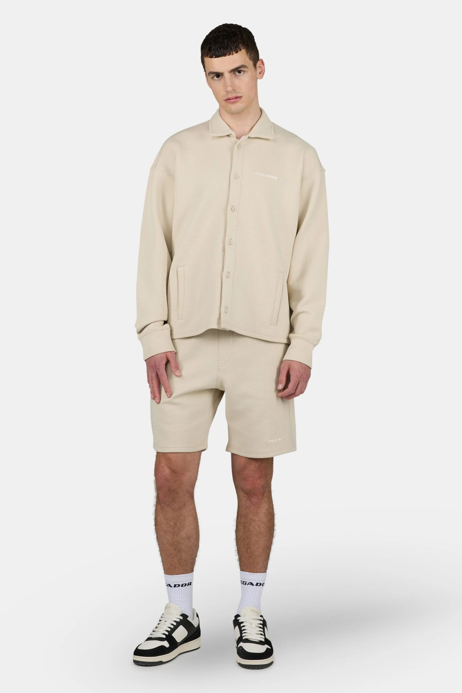Tate Structured Overshirt Washed Light Beige 6 Tate Structured Overshirt Washed Light Beige - Image 6