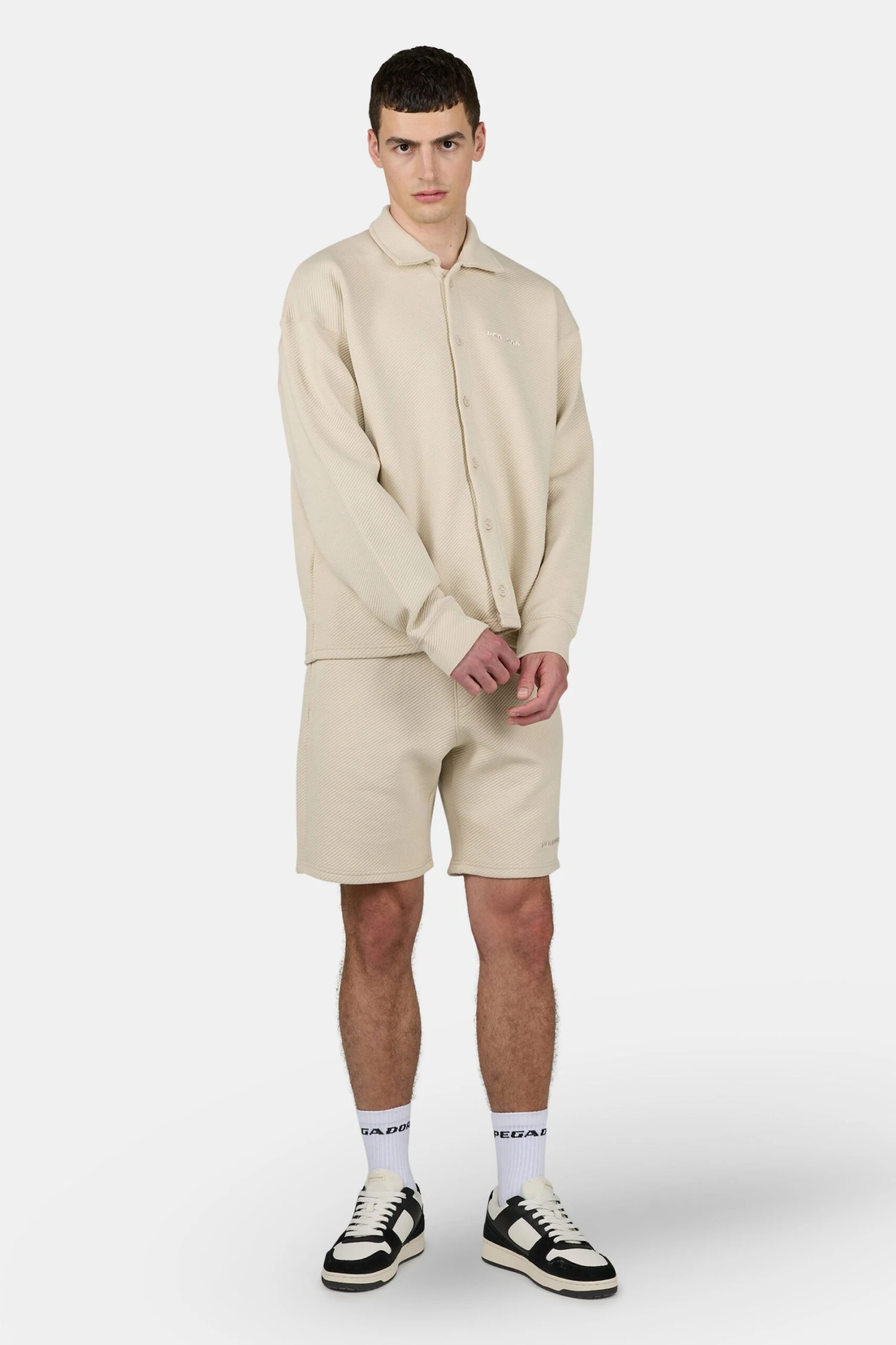 Tate Structured Overshirt Washed Light Beige 2 Tate Structured Overshirt Washed Light Beige - Image 2