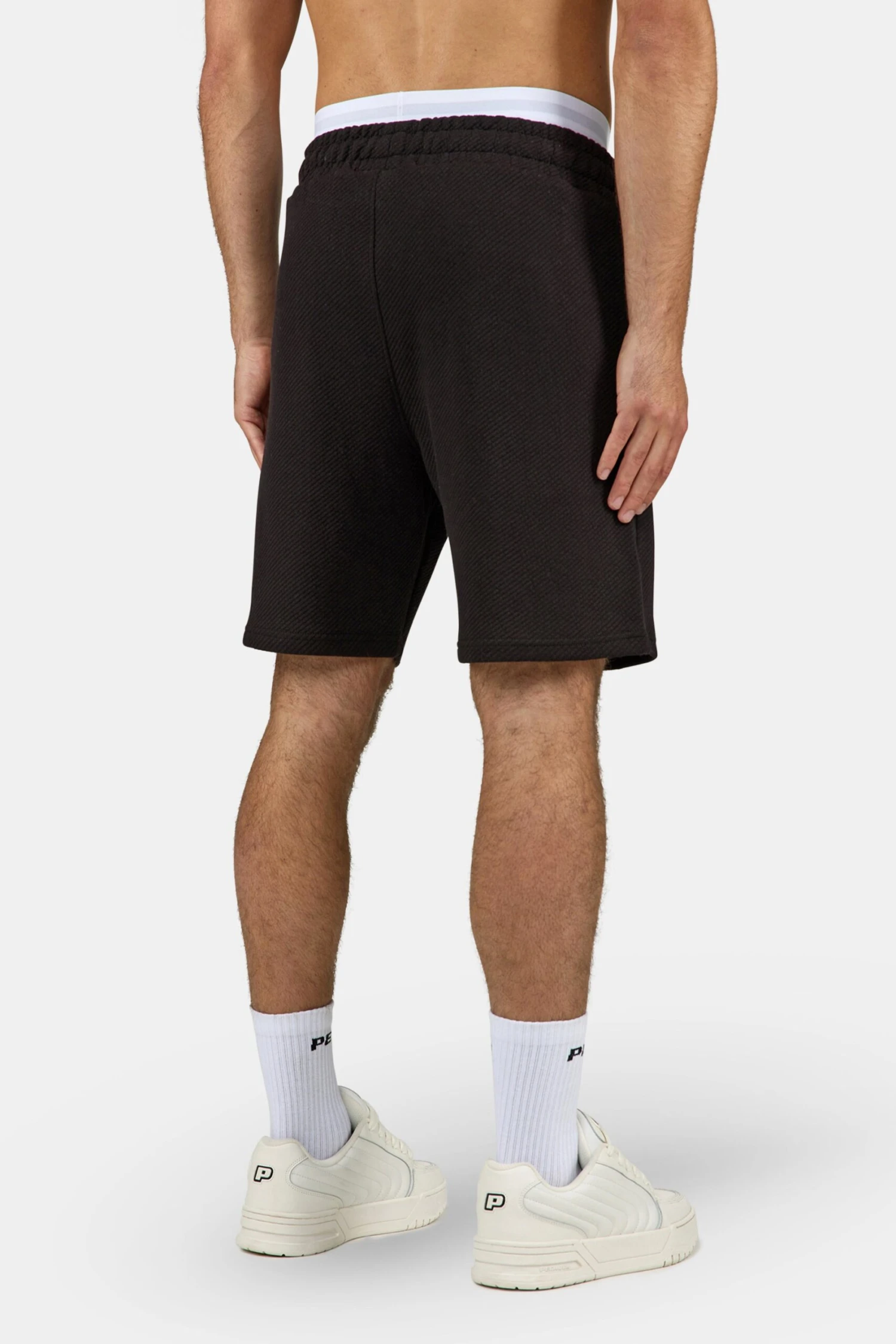 Tate Structured Shorts Washed Black White 4 Tate Structured Shorts Washed Black White - Image 4