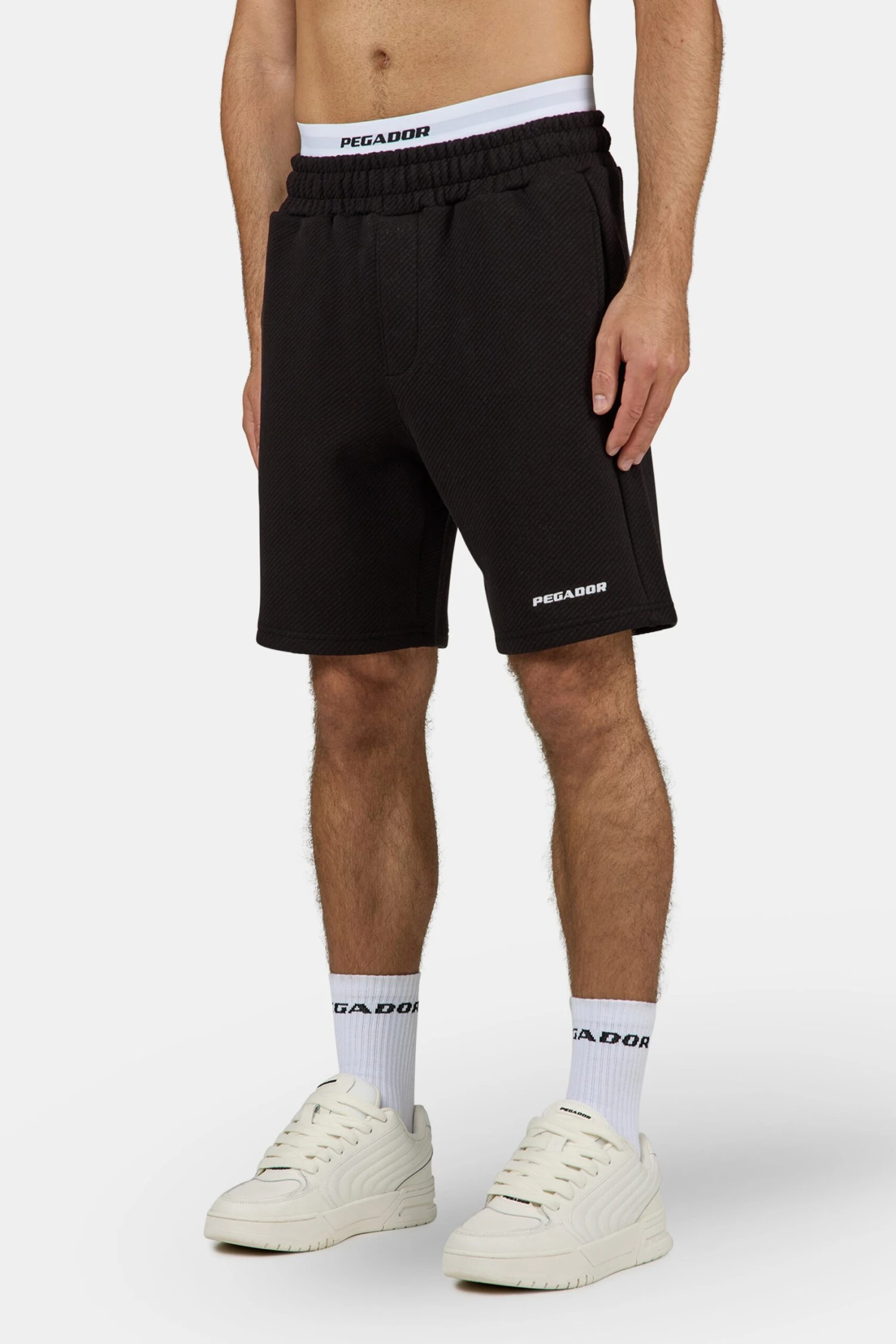 Tate Structured Shorts Washed Black White 3 Tate Structured Shorts Washed Black White - Image 3