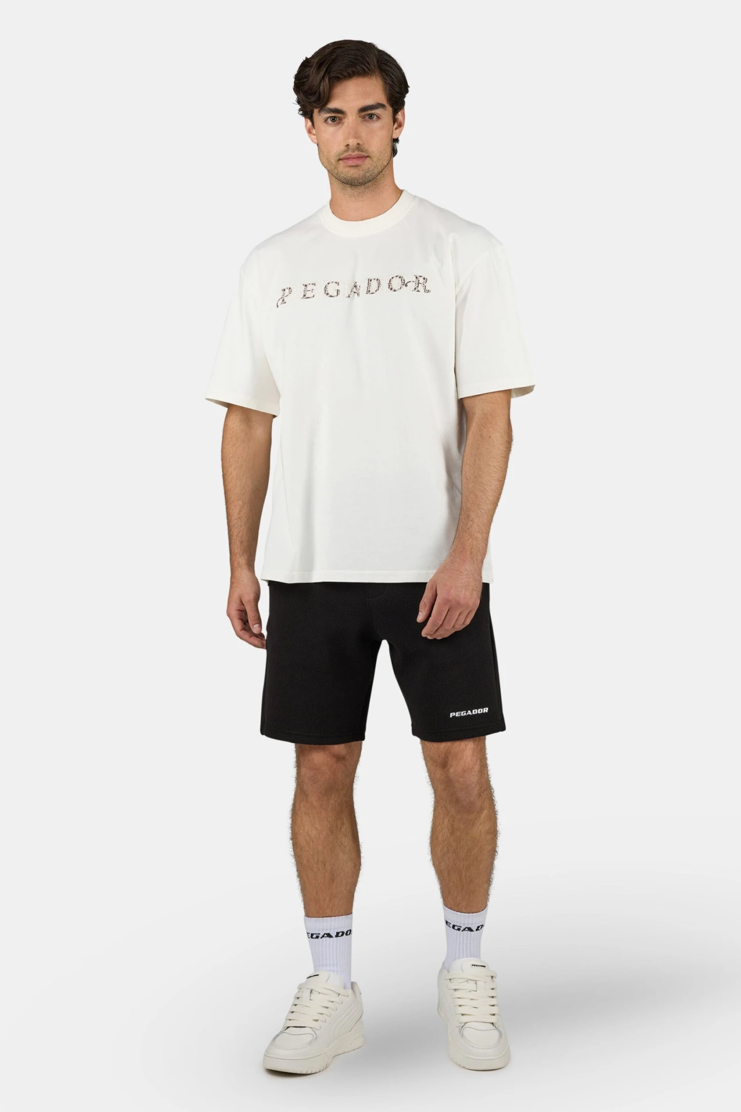 Tate Structured Shorts Washed Black White 2 Tate Structured Shorts Washed Black White - Image 2