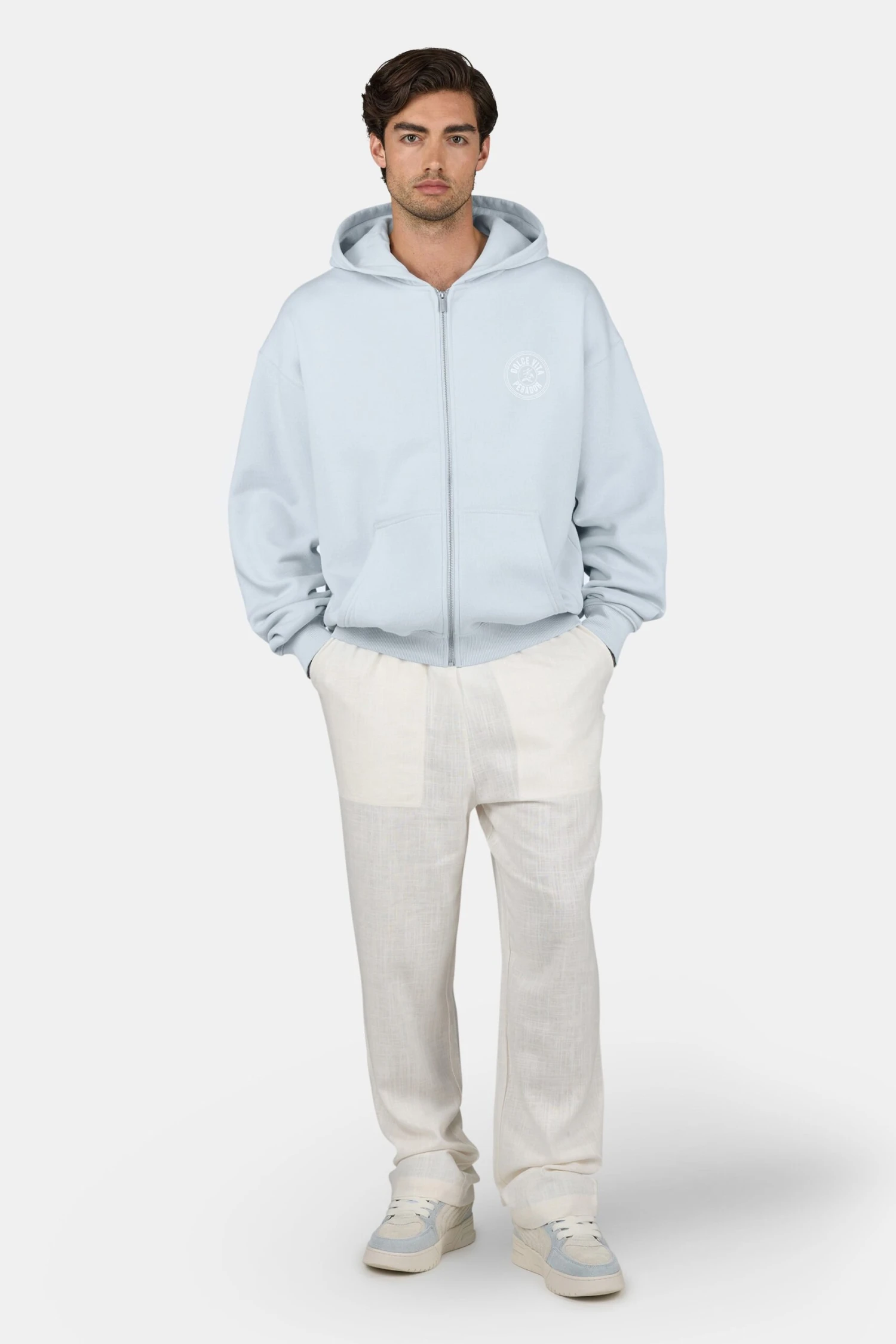 Caberry Oversized Sweat Jacket Washed Dream Blue 2 Caberry Oversized Sweat Jacket Washed Dream Blue - Image 2