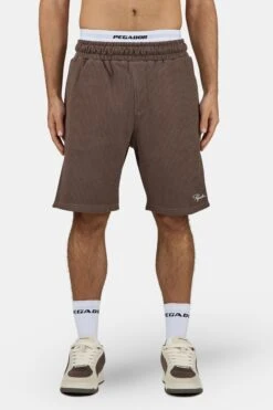 Signar Heavy Rib Shorts Washed Cozy Brown Unbleached