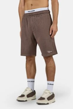 Signar Heavy Rib Shorts Washed Cozy Brown Unbleached -Pegador Sale Store PGDR 5086 576 352 Signar Heavy Rib Shorts Washed Cozy Brown Unbleached 486