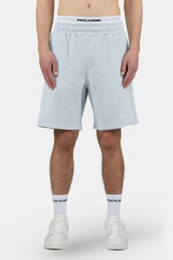 Signar Heavy Rib Shorts Washed Dream Blue Unbleached