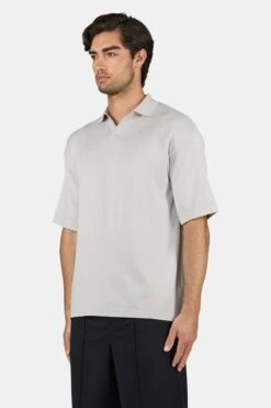 Casan Fine Knit Polo Shirt Pure Grey -Pegador Sale Store PGDR 6058 574 Casan Fine Knit Polo Shirt Pure Grey 1391