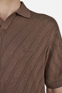 Canva Knit Polo Shirt Cozy Brown 9 Canva Knit Polo Shirt Cozy Brown -Pegador Sale Store PGDR 6060 566 Canva Knit Polo Shirt Cozy Brown 1716