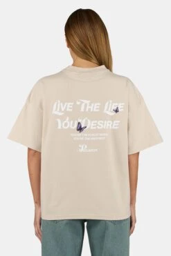 Noria Heavy Oversized Tee Washed Light Beige