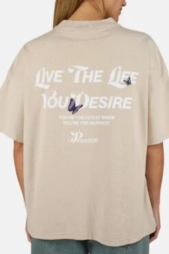 Noria Heavy Oversized Tee Washed Light Beige -Pegador Sale Store PGDR 6079 487 Noria Heavy Oversized Tee Washed Light Beige 6042