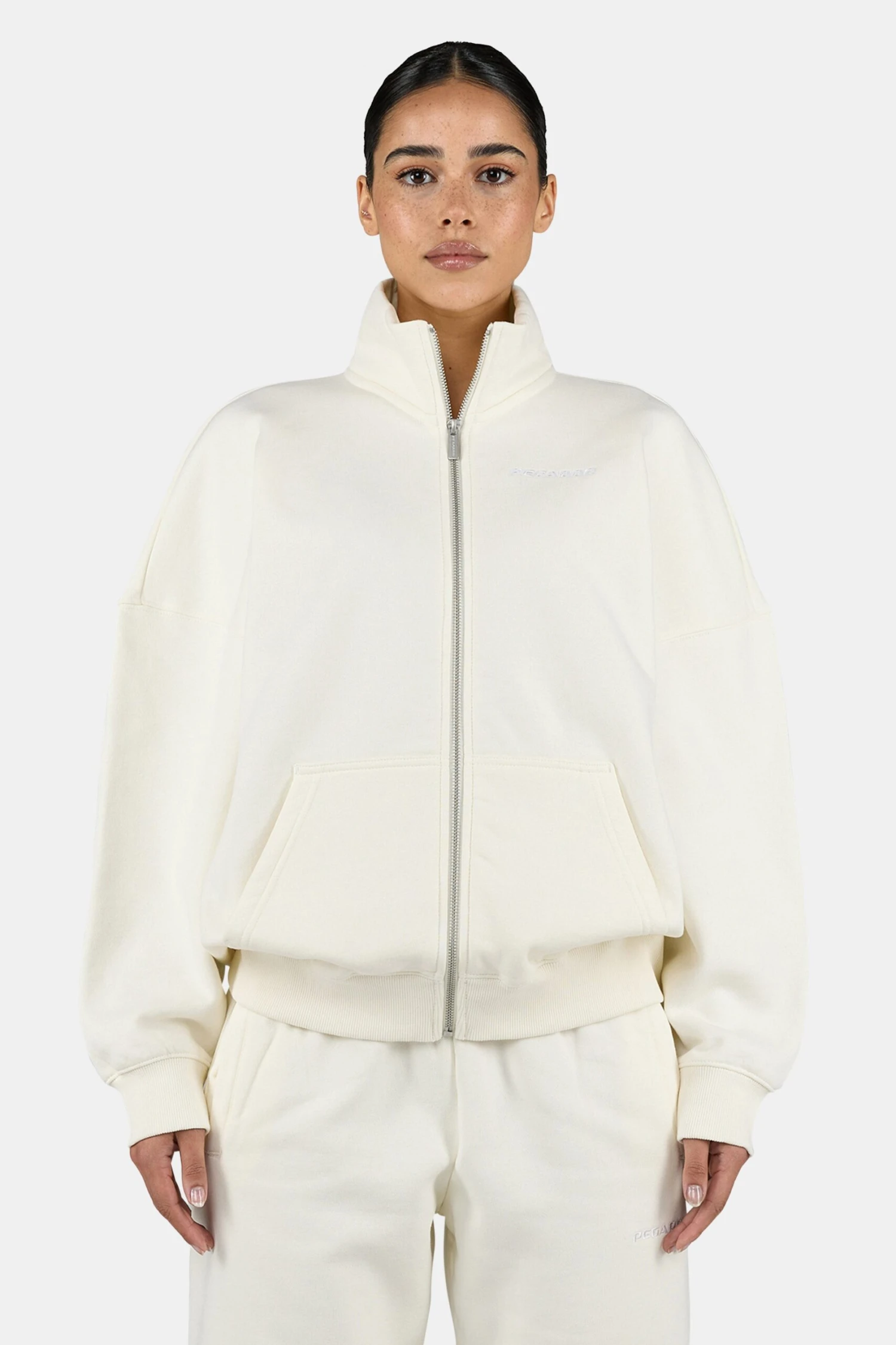 Lilea Sweat Track Jacket Washed Unbleached White 1 Lilea Sweat Track Jacket Washed Unbleached White