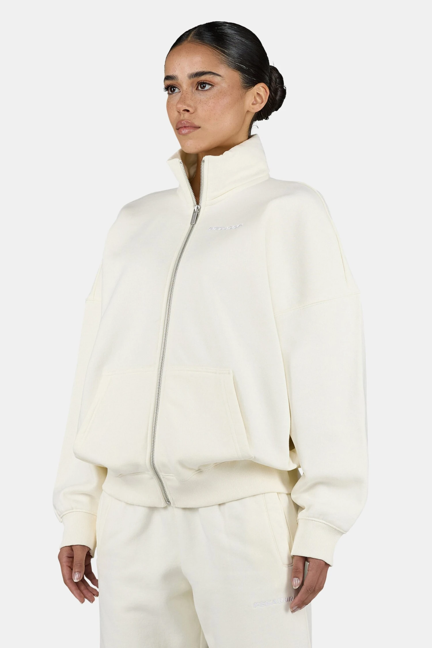 Lilea Sweat Track Jacket Washed Unbleached White 3 Lilea Sweat Track Jacket Washed Unbleached White - Image 3