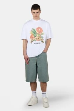 Kolar Jorts Washed Vintage Blue -Pegador Sale Store PGDR 6132 004 Hule Oversized Tee White 1409