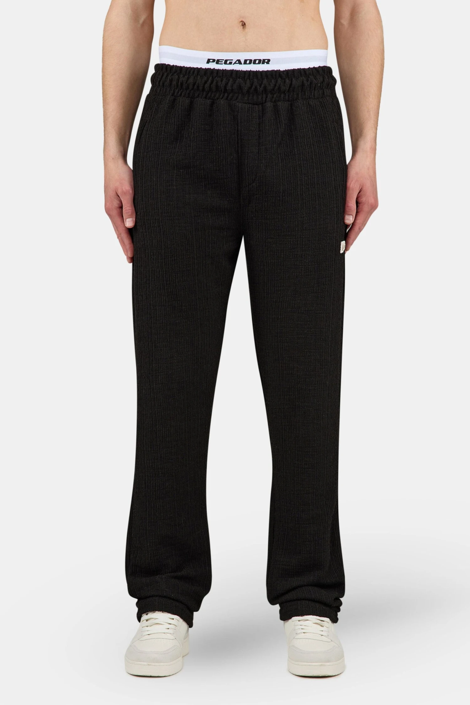 Libco Structured Knit Wide Pants Washed Black Unbleached 3 Libco Structured Knit Wide Pants Washed Black Unbleached - Image 3