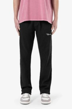 Signar Wide Rib Pants Washed Black White