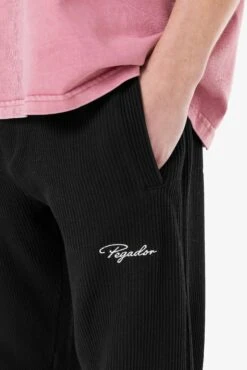 Signar Wide Rib Pants Washed Black White -Pegador Sale Store PGDR 4623 002 004 WASHED BLACK WHITE 2580